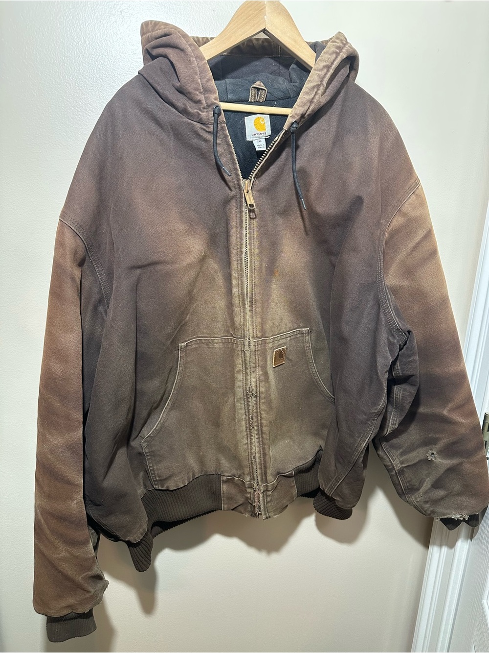 Carhartt Jacket Workwear Streetwear J130 DKB 2012 Hooded Distressed Grunge 3XL